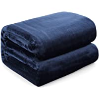 Mantas para Sofa Azul Oscuro 150 × 200 cm- RATEL Mantas para Cama de Franela Reversible- Mantas Ligeras de 100…